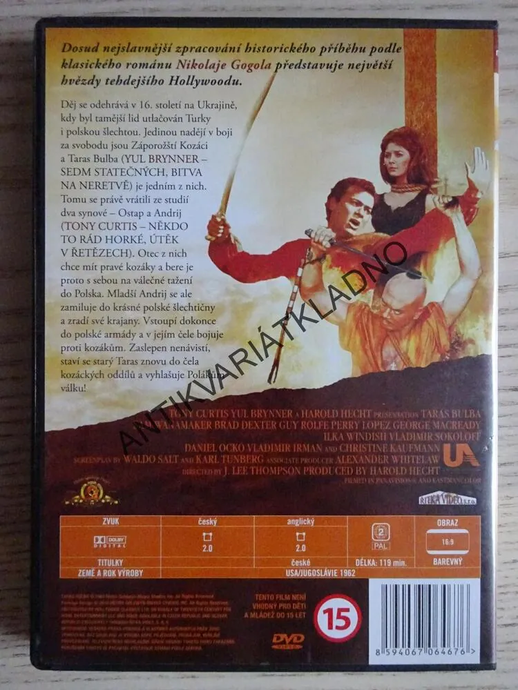 TARAS BULBA, DVD FILM
