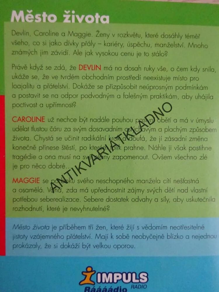 MĚSTO ŽIVOTA, PATRICIA SCANLAN, **an