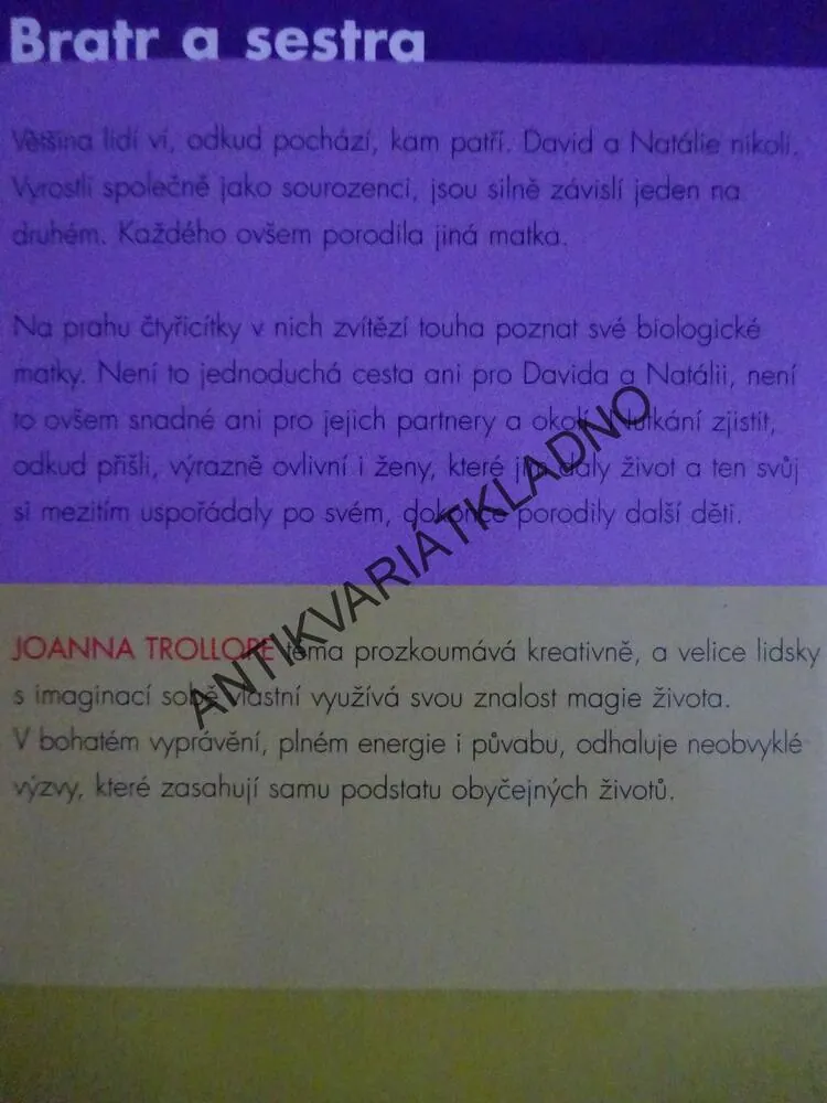BRATR A SESTRA, JOANNA TROLLOPE, **an
