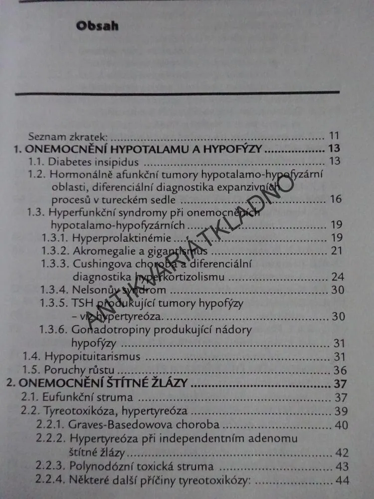 ENDOKRINOLOGIE, MINIMUM PRO PRAXI, VÁCLAV HÁNA, **an