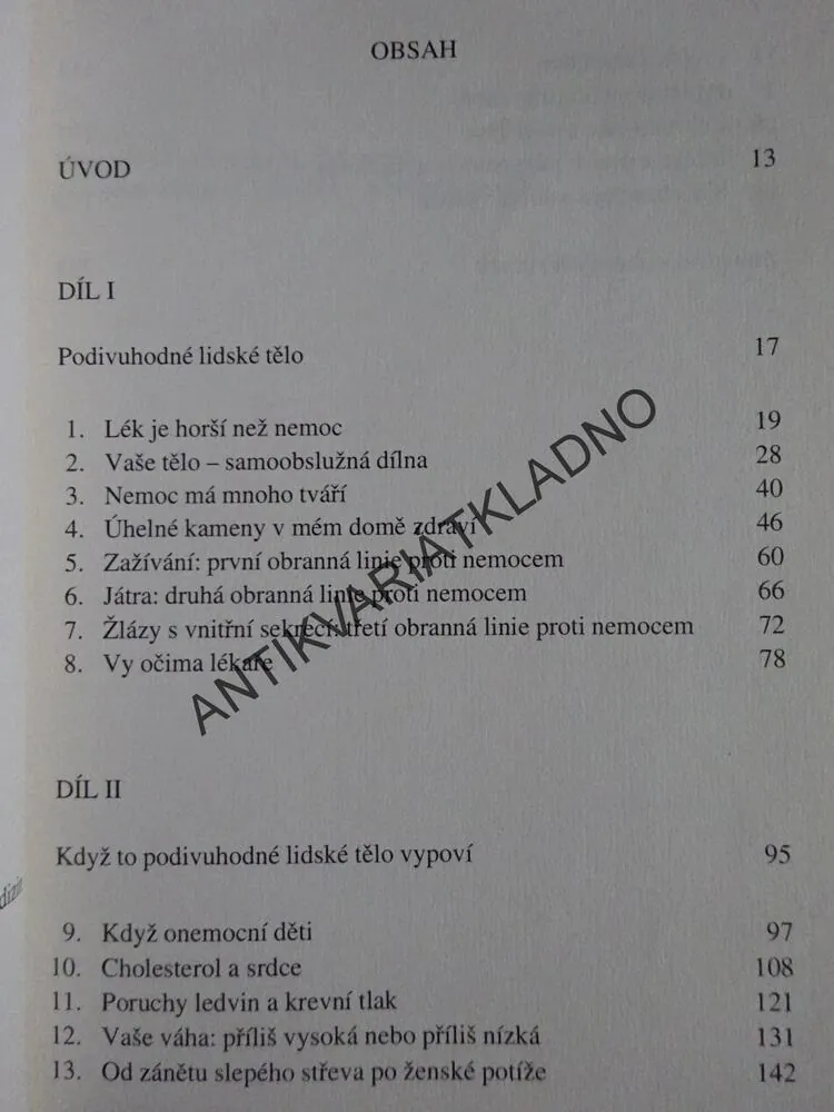 V POTRAVĚ JE LÉK, HENRY BIELER, **an