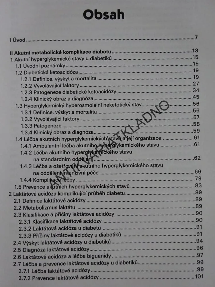 AKUTNÍ KOMPLIKACE DIABETU, ALENA ŠMAHELOVÁ, **an