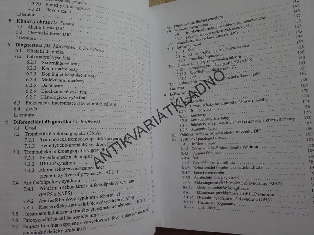 DISEMINOVANÁ INTRAVASKULÁRNÍ KOAGULACE (DIC), PENKA, BULIKOVÁ, MATÝŠKOVÁ, ZAVŘELOVÁ, **an