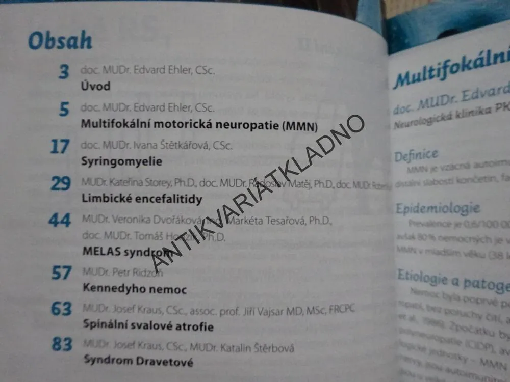 VZÁCNÁ ONEMOCNĚNÍ 2, EHLER A KOLEKTIV, **an
