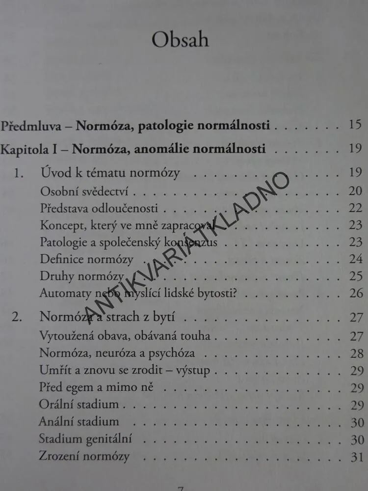 NORMÓZA, PATOLOGIE NORMÁLNOSTI, WEIL, LELOUP, CREMA, **an