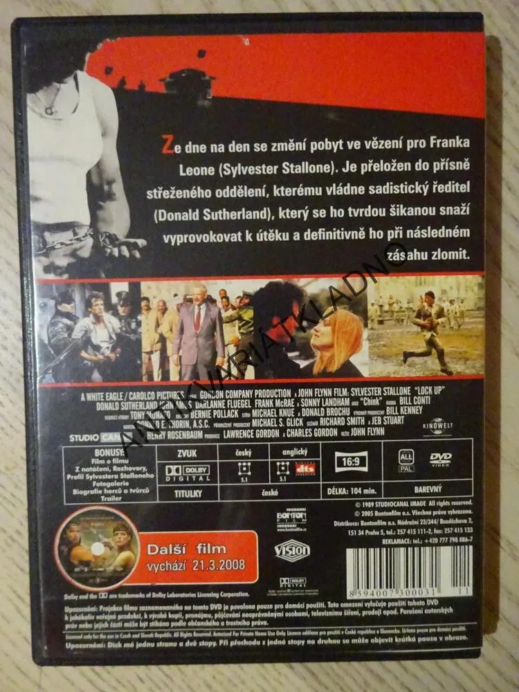 KRIMINÁL, STALLONE, DVD FILM