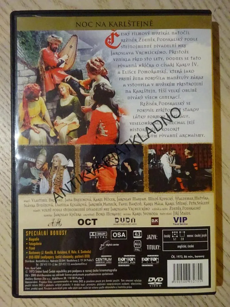 NOC NA KARLŠTEJNĚ, DVD FILM 