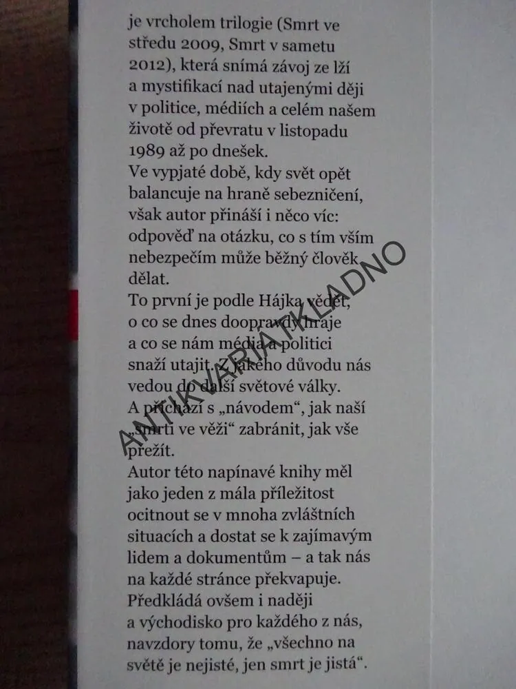 SMRT VE VĚŽI, PETR P. HÁJEK, **an