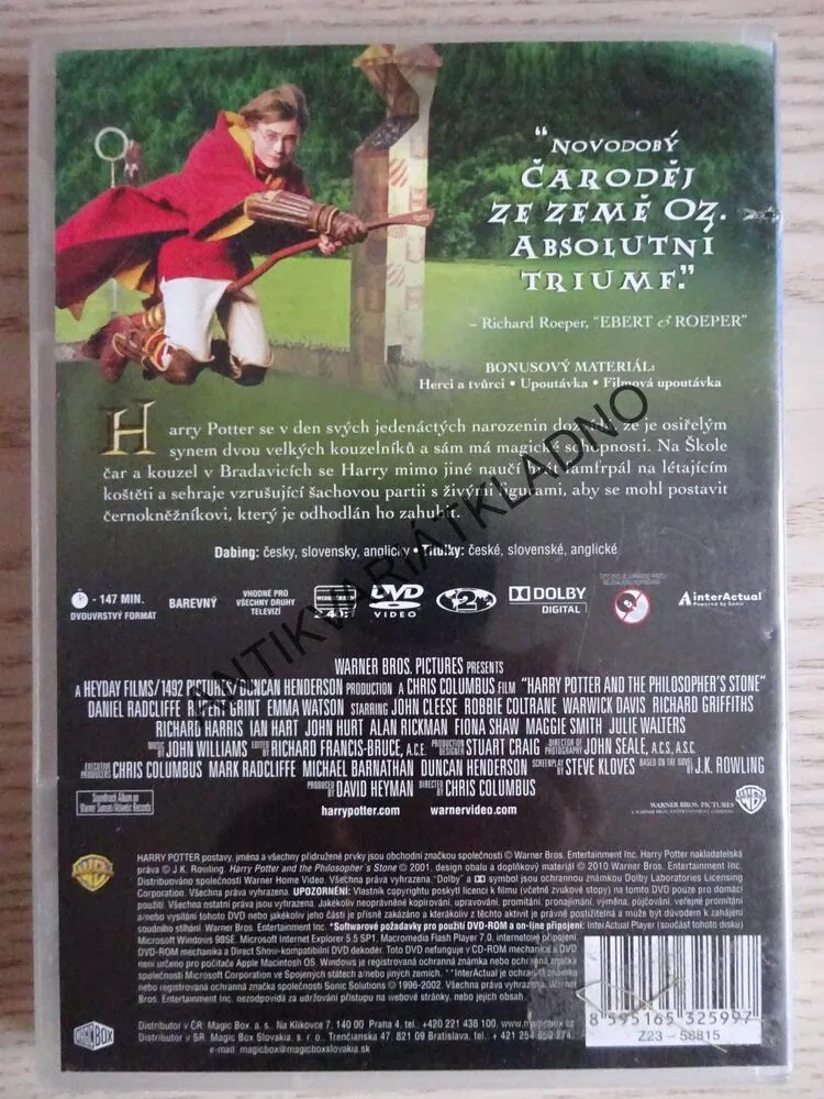 HARRY POTTER A KÁMEN MUDRCŮ, DVD FILM