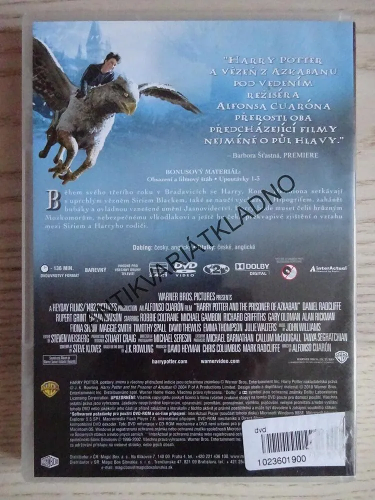 HARRY POTTER A VĚZEŇ Z AZKABANU, DVD FILM