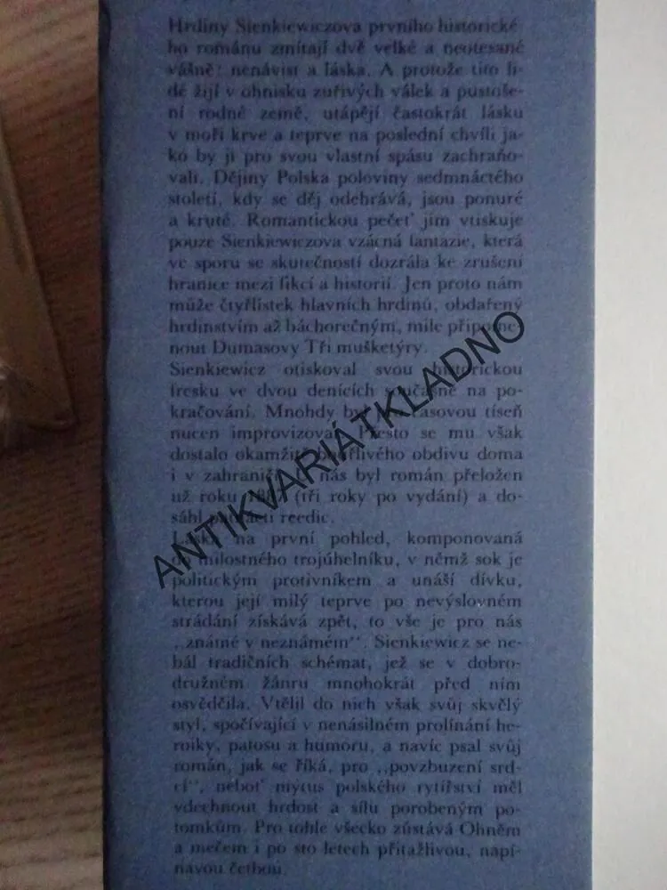 OHNĚM A MEČEM 1, HENRYK SIENKIEWICZ, **an