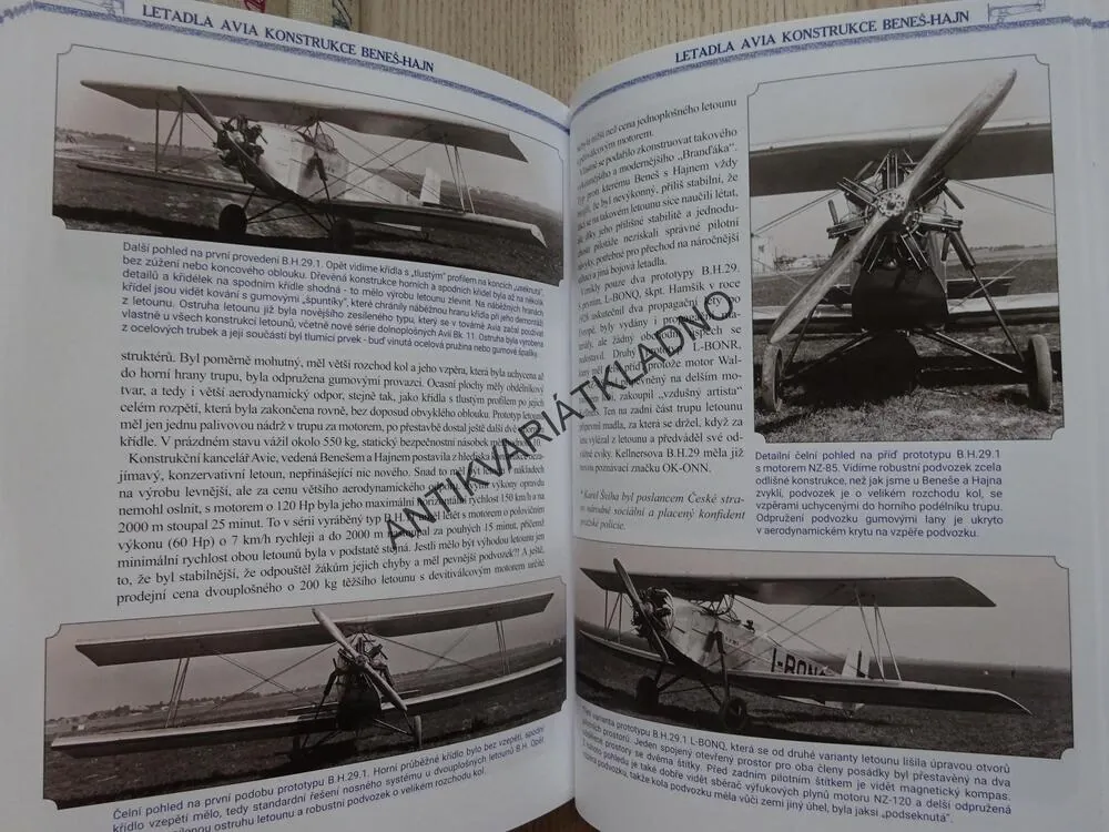 LETADLA AVIA, KONSTRUKCE BENEŠ-HAJN, MARCEL SEZEMSKÝ, **an