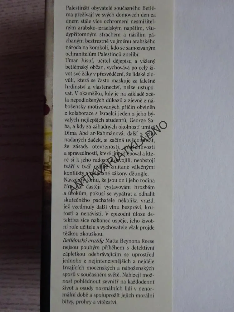 BETLÉMSKÉ VRAŽDY, MATT BEYNON REES, **an