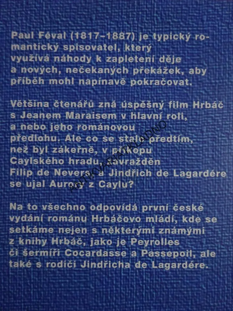 HRBÁČOVO MLÁDÍ, PAUL FÉVAL, **an