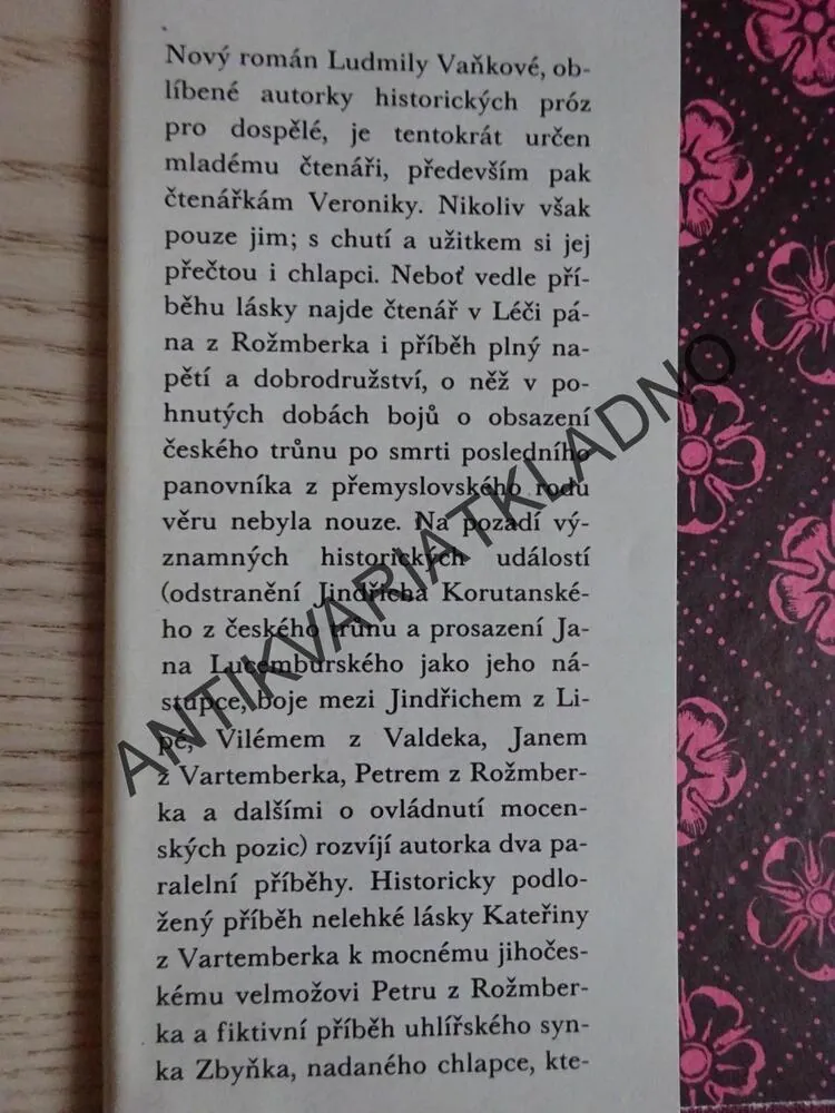 LÉČ PÁNA Z ROŽMBERKA, LUDMILA VAŇKOVÁ, **an