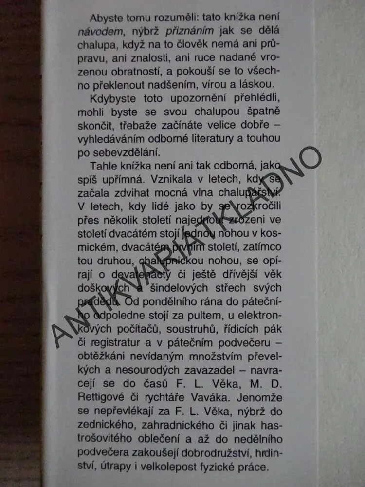 JAK SE DĚLÁ CHALUPA, FRANTIŠEK NEPIL, **an