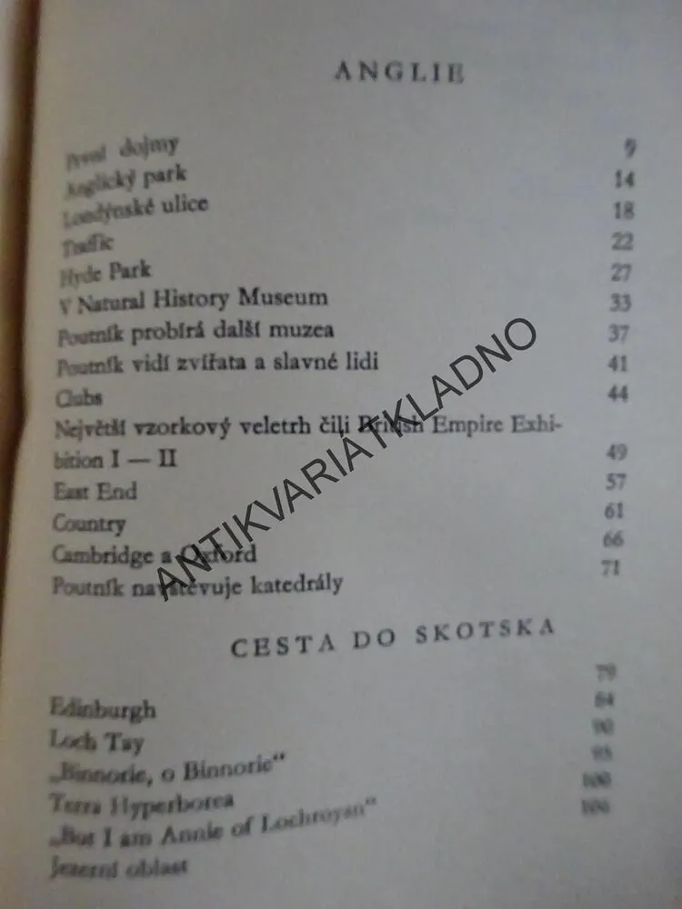 ANGLICKÉ LISTY, KAREL ČAPEK, **an