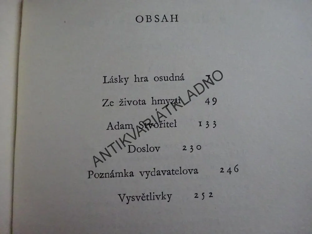 HRY, KAREL ČAPEK, JOSEF ČAPEK, BRATŘI ČAPKOVÉ, **an
