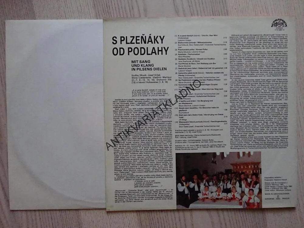 S PLZEŇÁKY OD PODLAHY, PLZEŇ, LIDOVÉ PÍSNĚ, LP