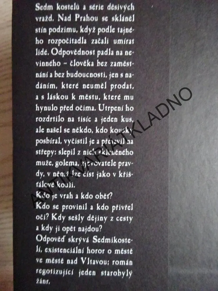 SEDMIKOSTELÍ, MILOŠ URBAN, **an