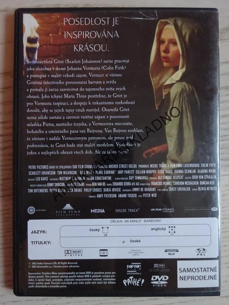 DÍVKA S PERLOU, DVD FILM