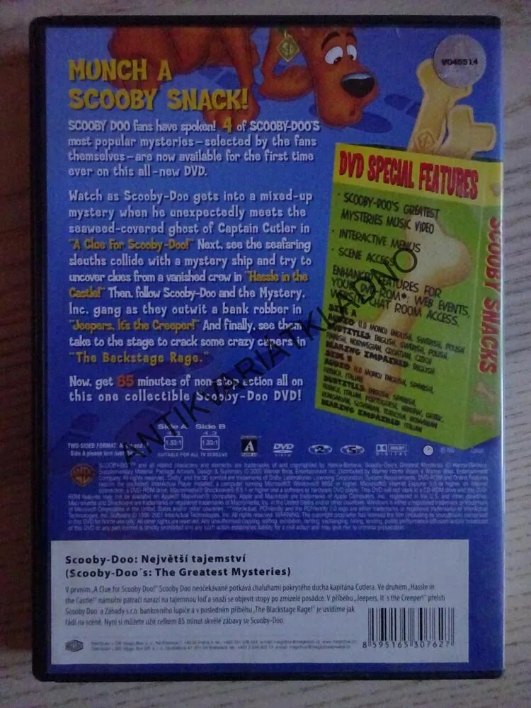 SCOOBY-DOO'S GREATEST MYSTERIES, DVD POHÁDKA