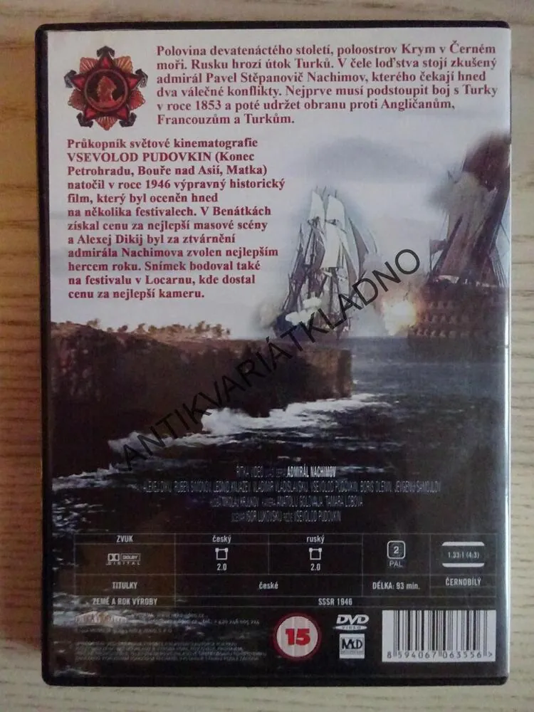 ADMIRÁL NACHIMOV, DVD FILM