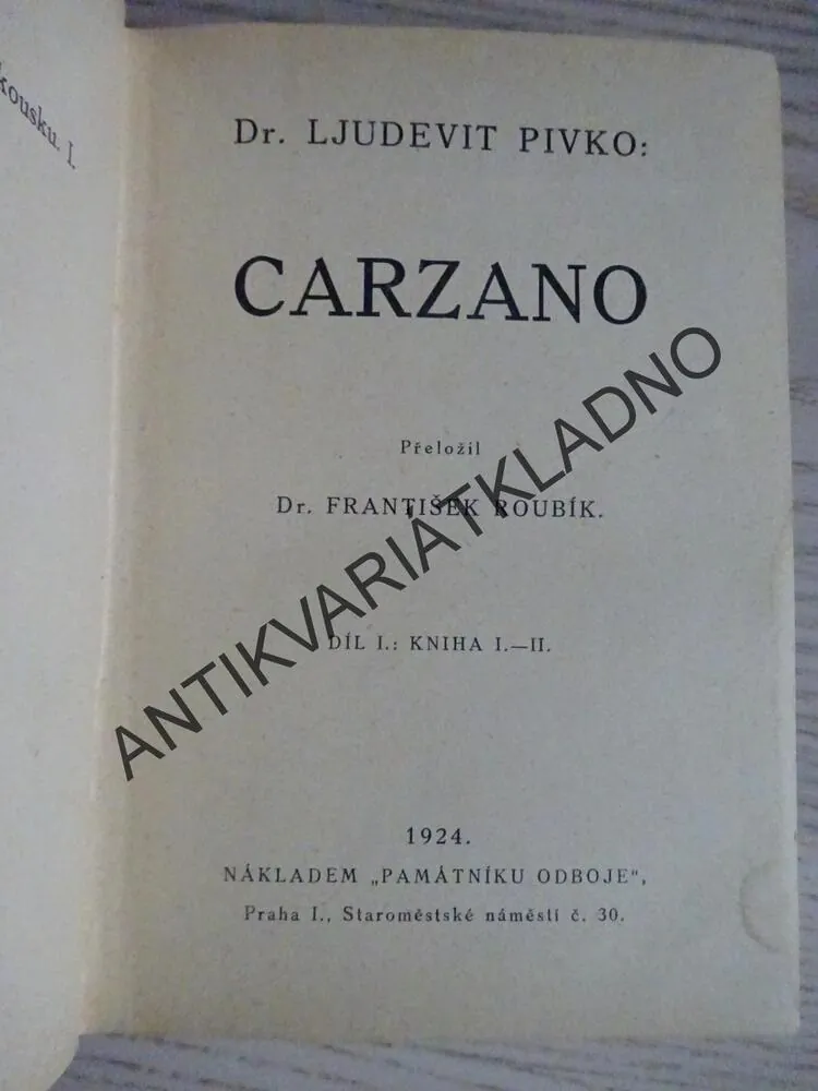 CARZANO, LJUDEVIT PIVKO, **an