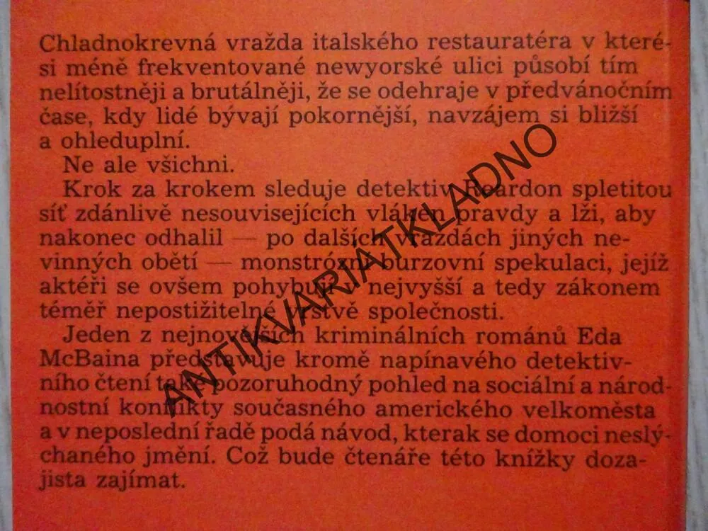 VRAŽDY POD STROMEČEK, ED MCBAIN, **an