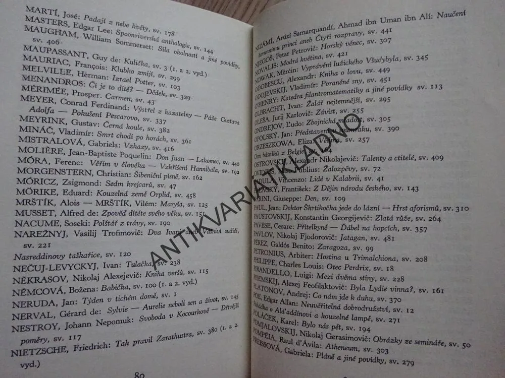 500 SVAZKŮ EDICE SVĚTOVÁ ČETBA, **an