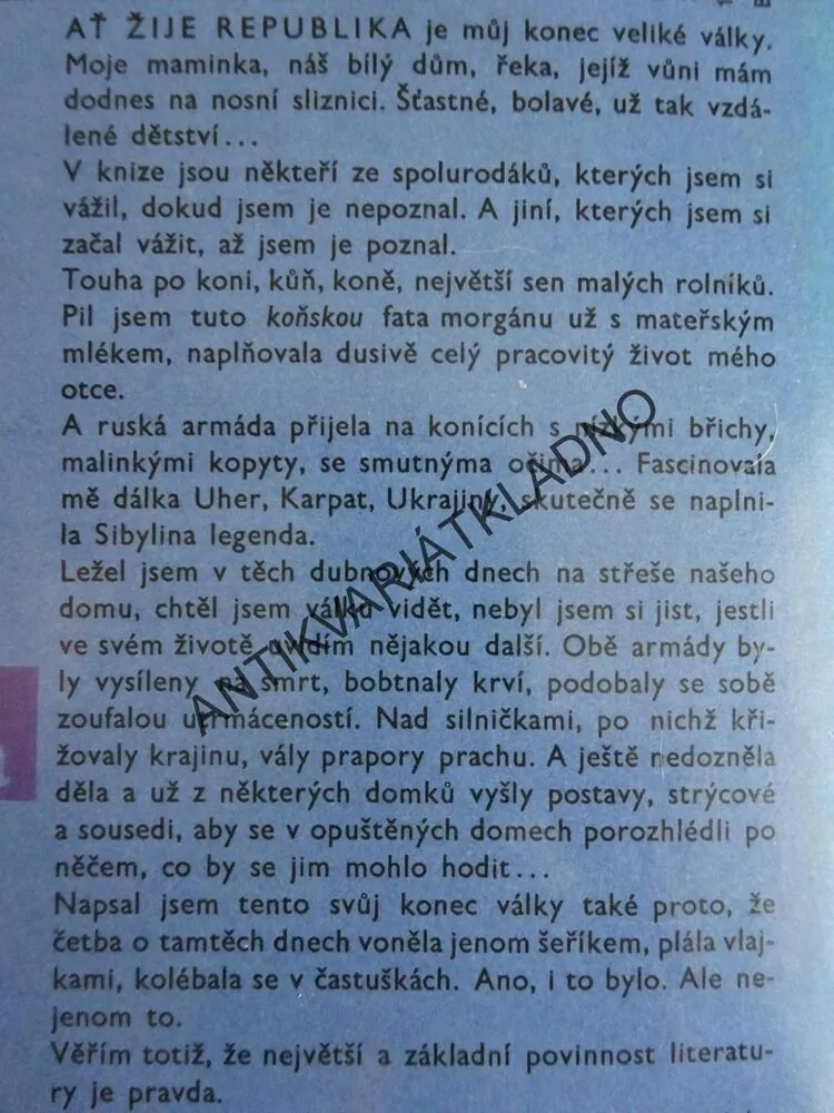 AŤ ŽIJE REPUBLIKA, JAN PROCHÁZKA, JIŘÍ TRNKA, **an