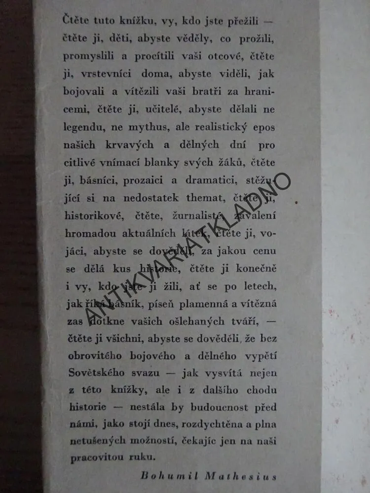SOKOLOVO, B. REICIN, J. MAREŠ, **an