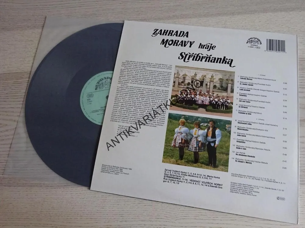 ZAHRADA MORAVY, STŘÍBRŇANKA, LIDOVÉ PÍSNĚ, LP