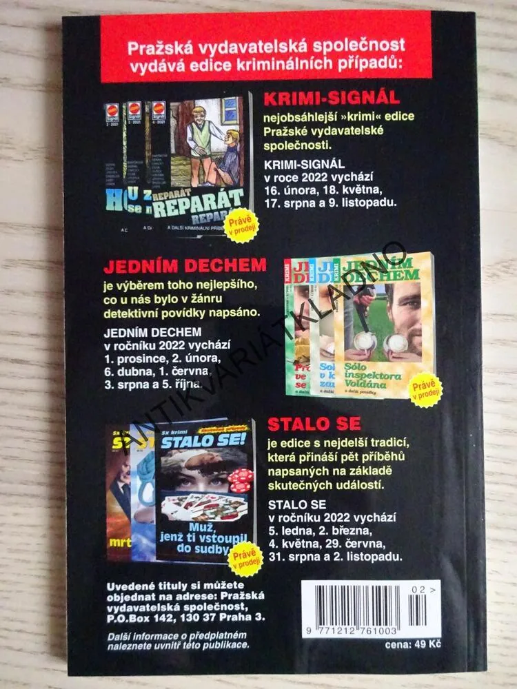 SÓLO INSPEKTORA VOLDÁNA A DALŠÍ POVÍDKY, **an