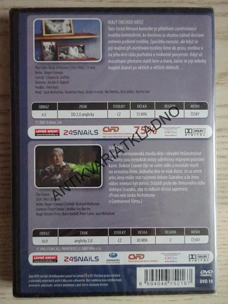 MALÝ OBCHOD HRŮZ, HAVRAN, DVD FILM