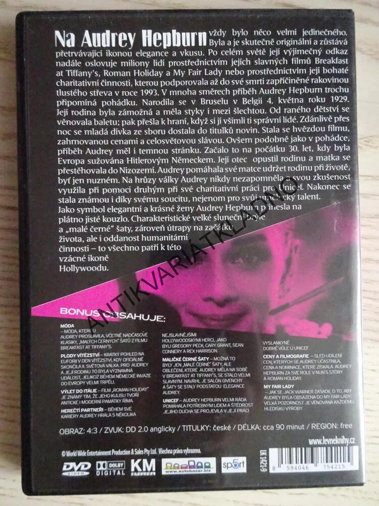 KOUZLO AUDREY HEPBURN, DVD FILM