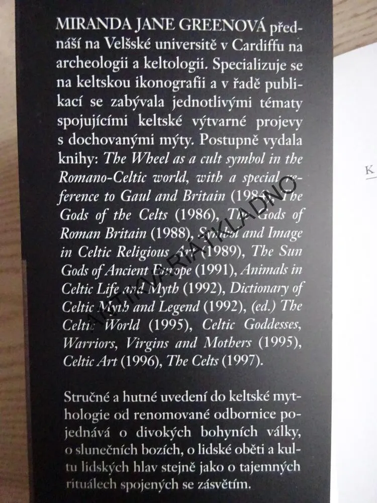 KELTSKÉ MÝTY, MIRANDA JANE GREENOVÁ, **an