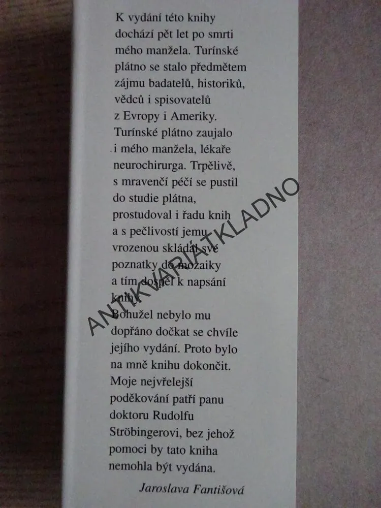 ZÁHADA TURÍNSKÉHO PLÁTNA, ALFRÉD FANTIŠ, **an