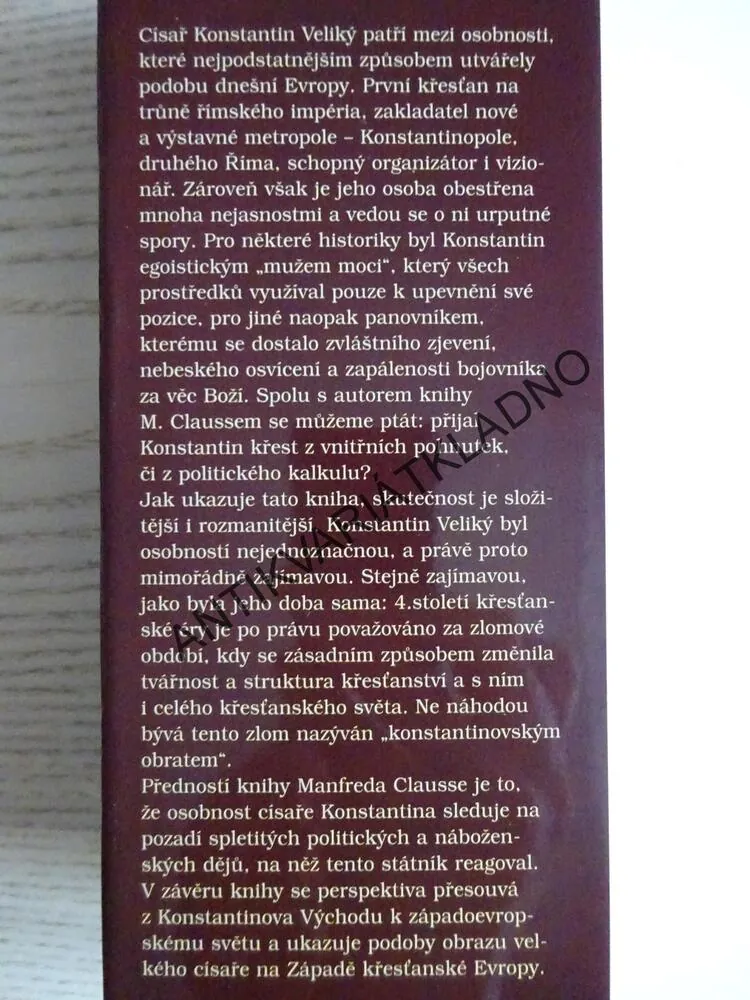 KONSTANTIN VELIKÝ, MANFRED CLAUSS, **an