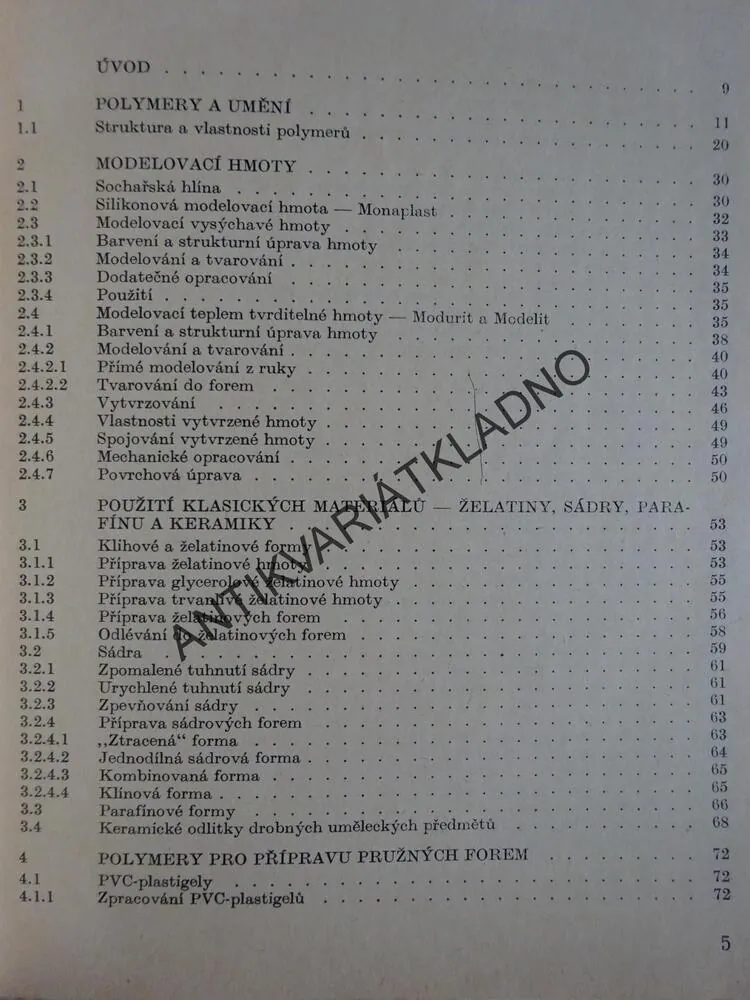 MODERNÍ MATERIÁLY VE VÝTVARNÉ PRAXI, M. SCHÄTZ, **an