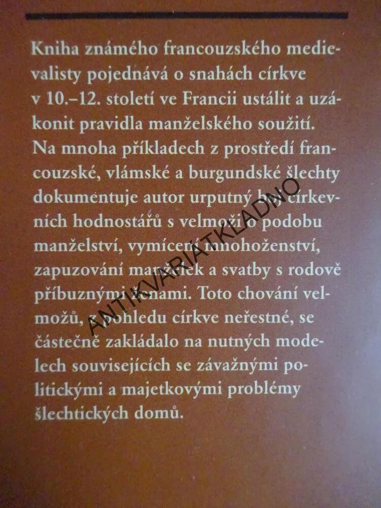 RYTÍŘ, ŽENA A KNĚZ, GEORGES DUBY, **an