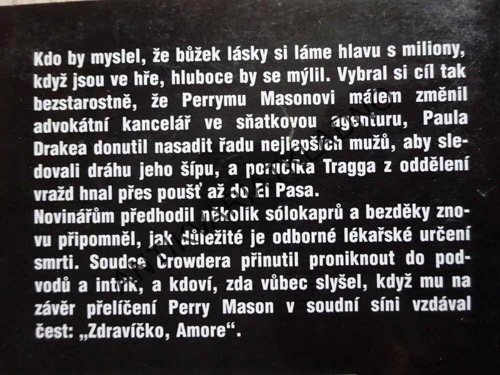 PŘÍPAD ROZMARNÉHO AMORA, E. S. GARDNER, **an