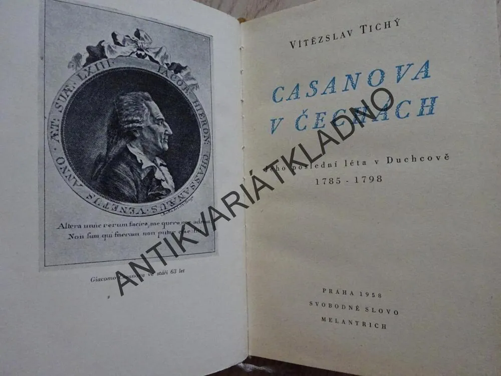 CASANOVA V ČECHÁCH, VÍTĚZSLAV TICHÝ, **an