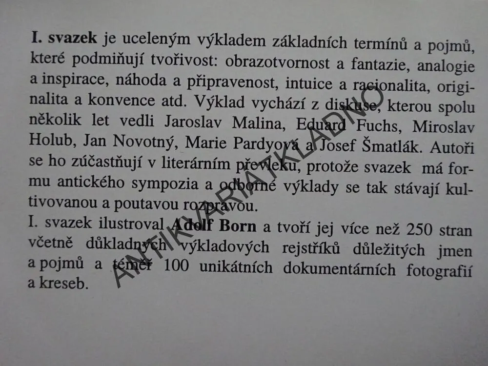 O TVOŘIVOSTI 1-3, JAROSLAV MALINA A KOLEKTIV, **an