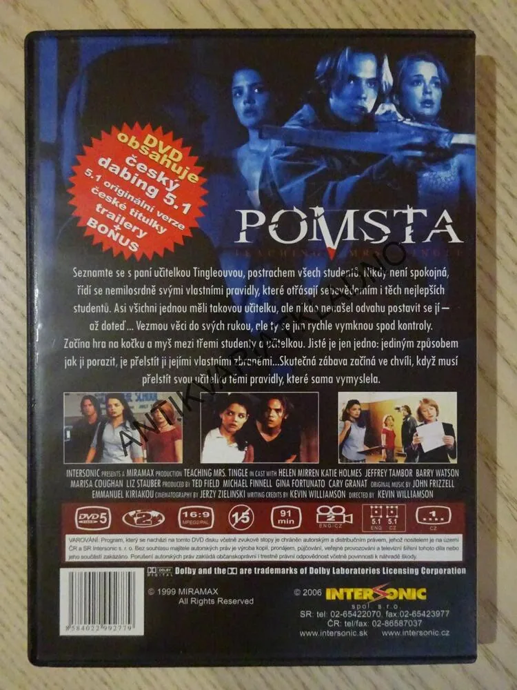 POMSTA, DVD FILM