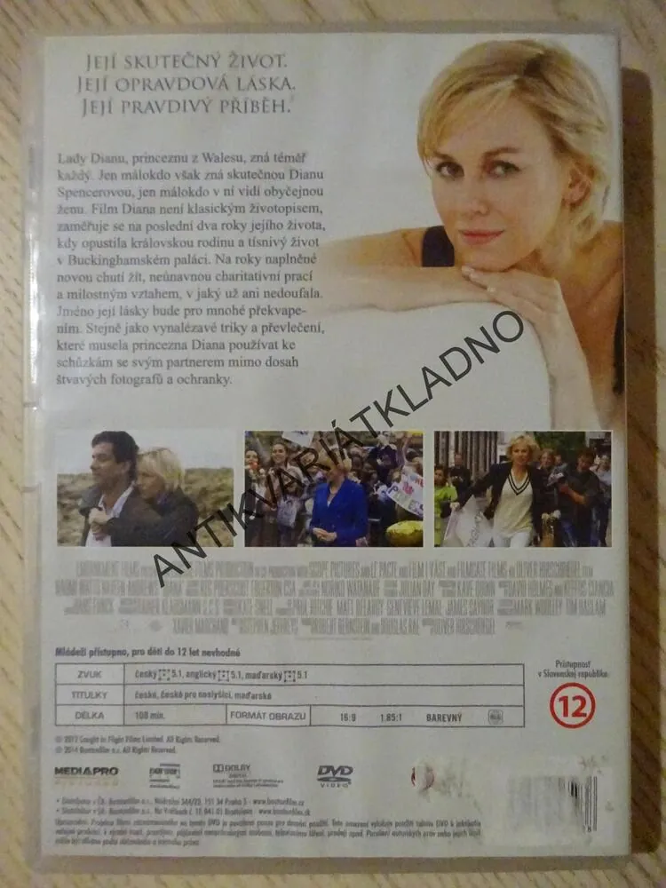 PRINCEZNA DIANA, DVD FILM