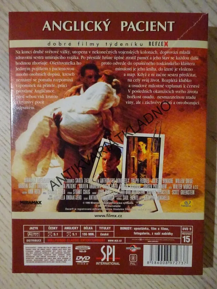 ANGLICKÝ PACIENT, DVD FILM