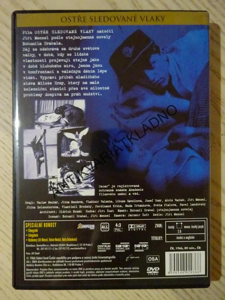 OSTŘE SLEDOVANÉ VLAKY, DVD FILM