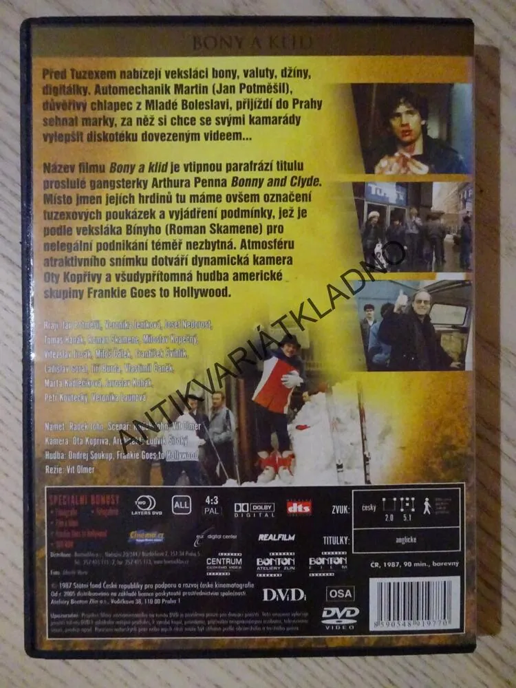 BONY A KLID, DVD FILM 