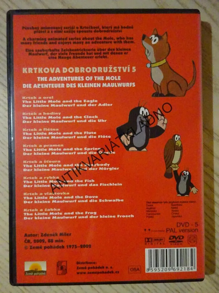 KRTEK- KRTKOVA DOBRODRUŽSTVÍ 5., DVD FILM POHÁDKA